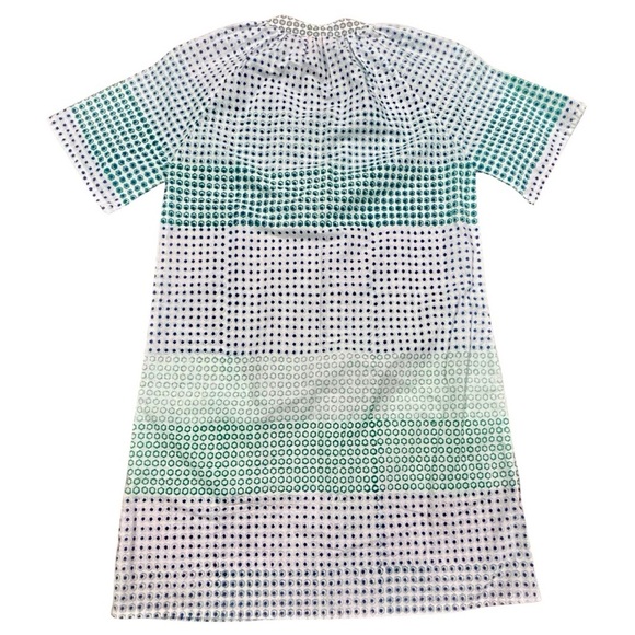 Oliphant Floral and Polka Dot Dress - Green and Blue - Picture 4 of 4